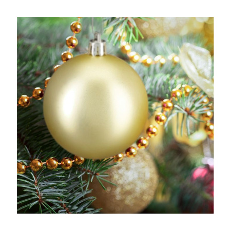 100x Gouden kunststof kerstballen 3, 4 en 6 cm glitter, mat, glans