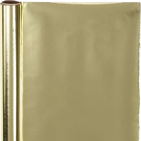 10x Folie kadopapier goud metallic 4 meter
