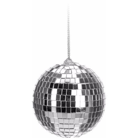 10x Zilveren discoballen/discobollen kerstballen 6 cm