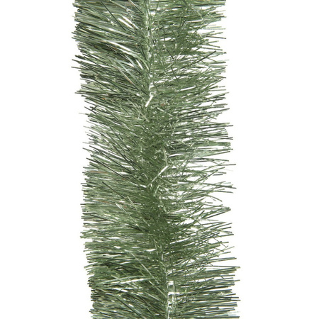 10x Sage green Christmas tree foil garlands 7 x  270 cm