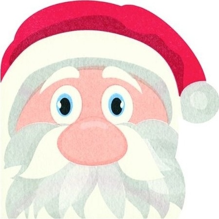 12x Kerstman/Santa Kerst servetten rood 33 cm