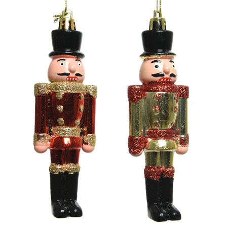 1x Kerstboomversiering notenkraker pop/soldaat ornamenten 9 cm