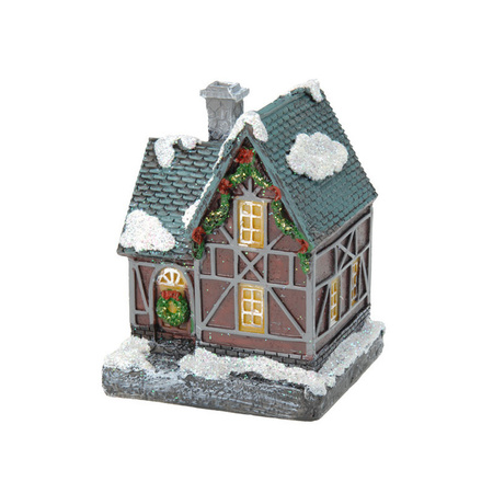 1x Verlichte color changing kerstdorp huisjes/kersthuisjes 13 cm