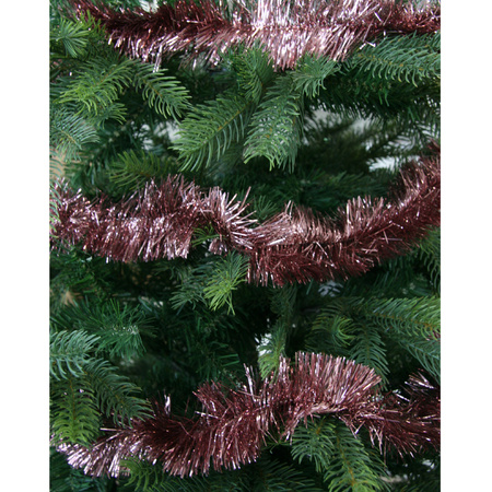 Decoris kerstslinger - oudroze -270 cm - lametta slinger
