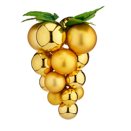 Krist+ decoratie druiventros - goud - kunststof - 33 cm