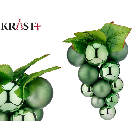 Krist+ decoratie druiventros - groen - kunststof - 33 cm