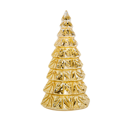 1x pcs led candles christmas tree gold D9 x H15 cm 
