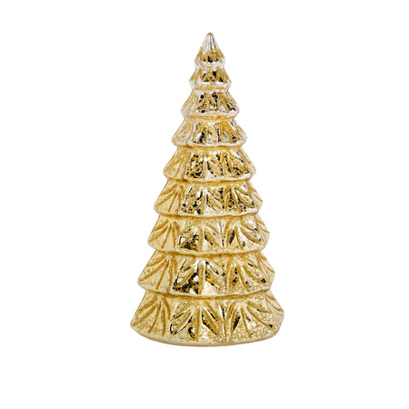 1x pcs led candles christmas tree gold D9 x H19 cm