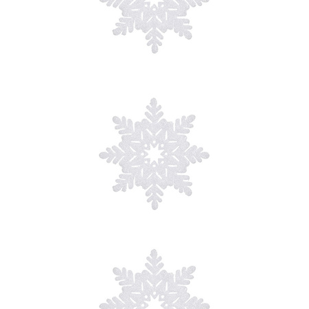 Sneeuwvlokken feestslingers wit 180 x 15 cm sneeuwversiering
