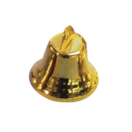 20x Metal christmas bells gold 16 cm