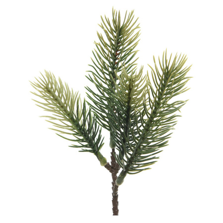 2x Green christmas branch/fir twigs 23 cm