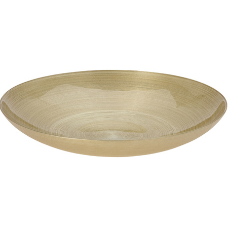 2x pieces glass decoration/fruit bowls gold round D40 cm