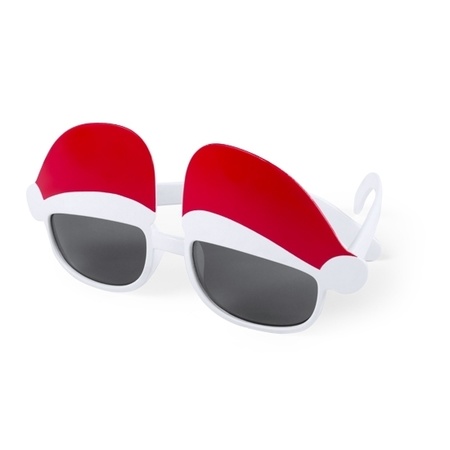 2x stuks kerstmutsen thema zonnebrillen/feestbrillen