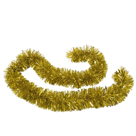 2x stuks kerstboom folie slingers/lametta guirlandes van 180 x 12 cm in de kleur glitter goud