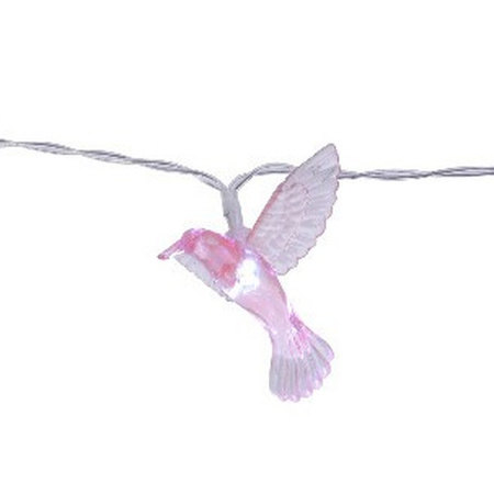 2x stuks thema lichtsnoeren met 8 kolibrie vogels 140 cm