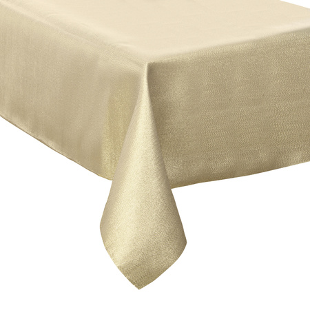 2x stuks tafelkleden/tafellakens goud sparkling effect van polyester 140 x 240 cm
