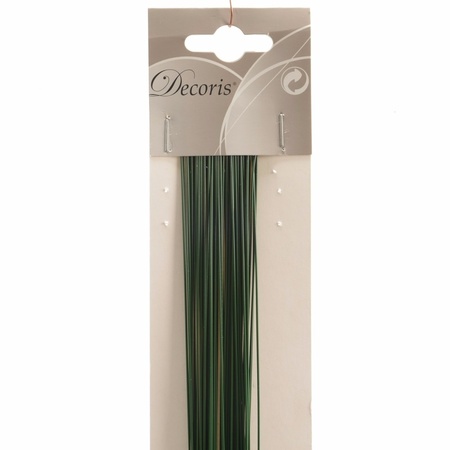 384x Christmas decoration binding wire green 0,8 x 400 mm
