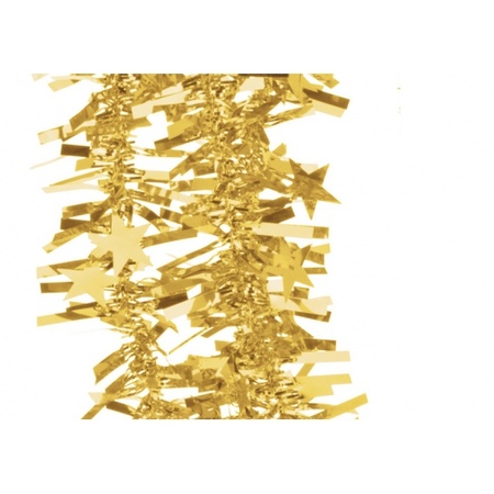3x Gouden folieslingers grof 180 cm