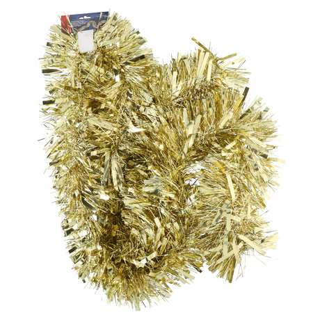 3x Gouden kerstboom tinsel/folie slingers 200 x 15 cm