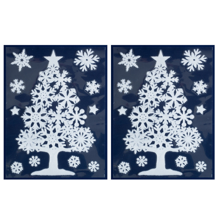 3x Christmas window decoration stickers Santa 29,5 x 40 cm