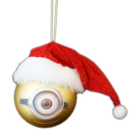 The Minions Kerstballen van kunststof Minion Carl 3x