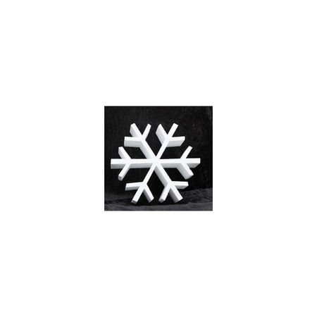 3x Styrofoam snowflake shape 20 cm