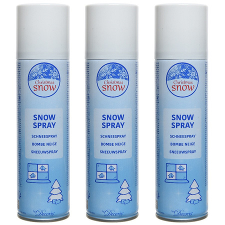 3x Sneeuwsprays/sneeuw spuitbussen 150 ml