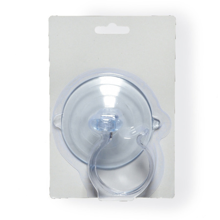 3x Suction cups hooks 8,5 cm transparent for christmas lights