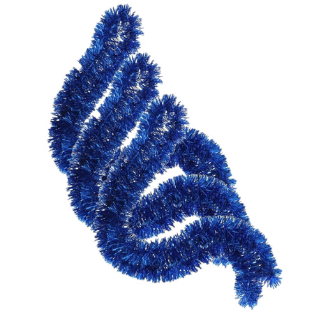 3x stuks kerstboom folie slingers/lametta guirlandes van 180 x 7 cm in de kleur glitter blauw