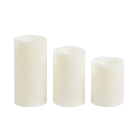 Set of 3 led candles with remote control