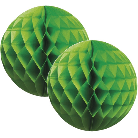 4x Paper christmas baubles green 10 cm