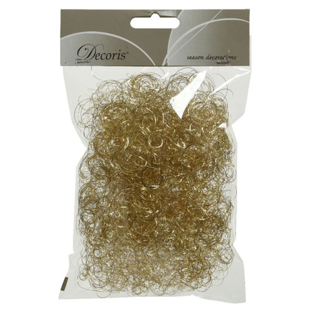 4x bags christmas synthetic angel hair gold 2 x 13,5 x 20 cm