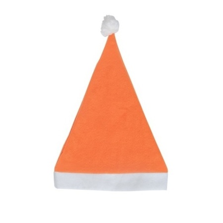 50x Oranje budget kerstmuts voor volwassenen