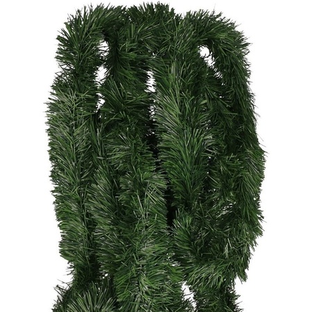 5x Green Christmas garlands 5 m