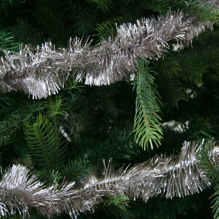 5x Kerst lametta guirlandes lichtroze 270 cm kerstboom versiering/decoratie