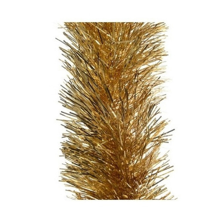 6x Kerst lametta guirlandes goud 10 cm breed x 270 cm kerstboom versiering/decoratie