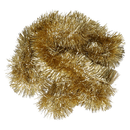 6x Gold Christmas tree foil garland 270 cm decorations