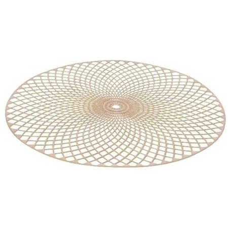6x Round placemat gold 38 cm