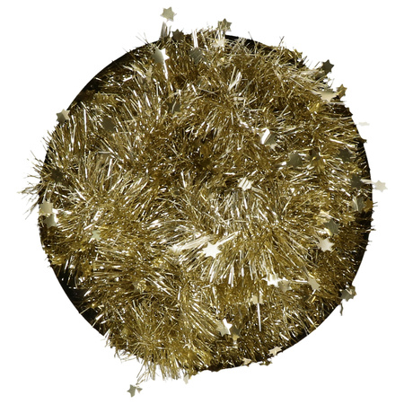 8x Kerst lametta guirlandes goud sterren/glinsterend 270 cm kerstboom versiering/decoratie