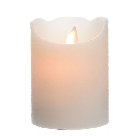 Cream white LED candle flickering 10 cm