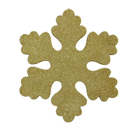 Othmar Decorations Decoratie sneeuwvlok - goud - 25 cm - kunststof