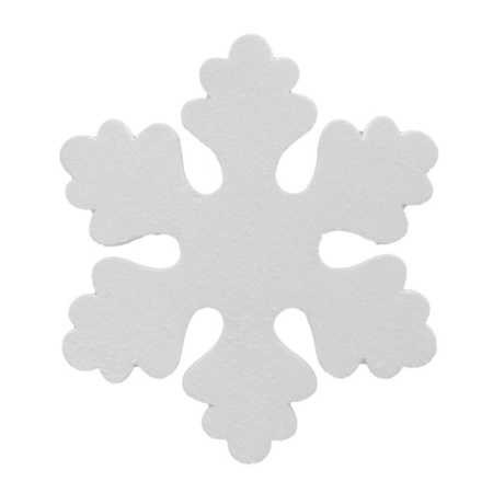 1x White snowflake foam decoration 50 cm