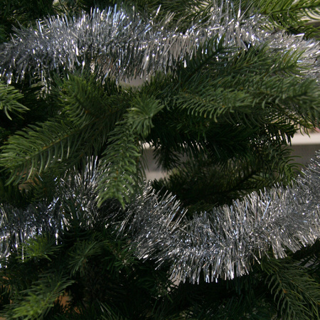 1x Kerst lametta guirlandes zilver 270 cm kerstboom versiering/decoratie
