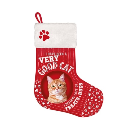 Christmas stockings red for cats 37 x 30 cm