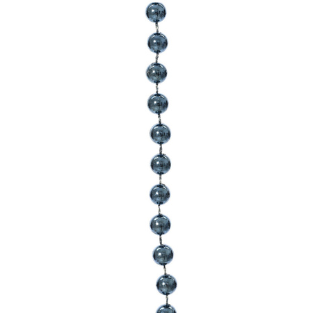Decoris Kerstslinger - donkerblauw - kralen - 10 meter - guirlande
