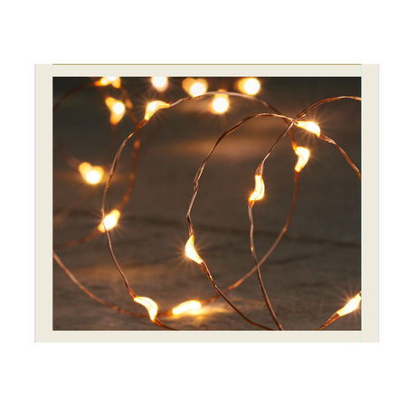 Christmas lights Led wire copper with 10 warm white lights 100 cm