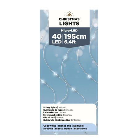 Lumineo Draadverlichting - micro - 40 lampjes - LED - helder wit