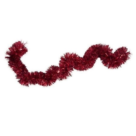 Kerstslinger / folieslinger rood 15 cm x 2 m