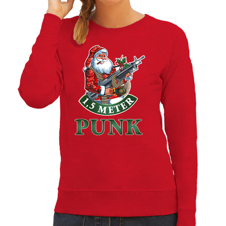 Rode Kerstsweater / Kerstkleding 1,5 meter punk voor dames