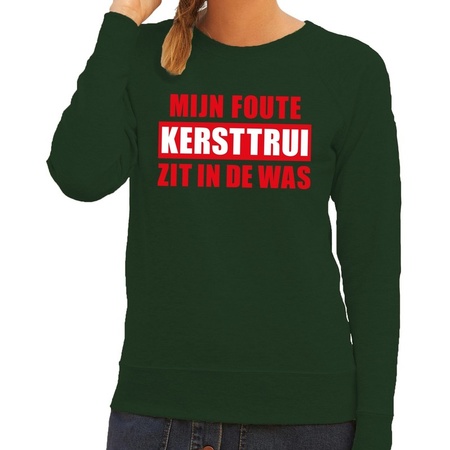 Christmas sweater green Foute Kersttrui in de was for ladies